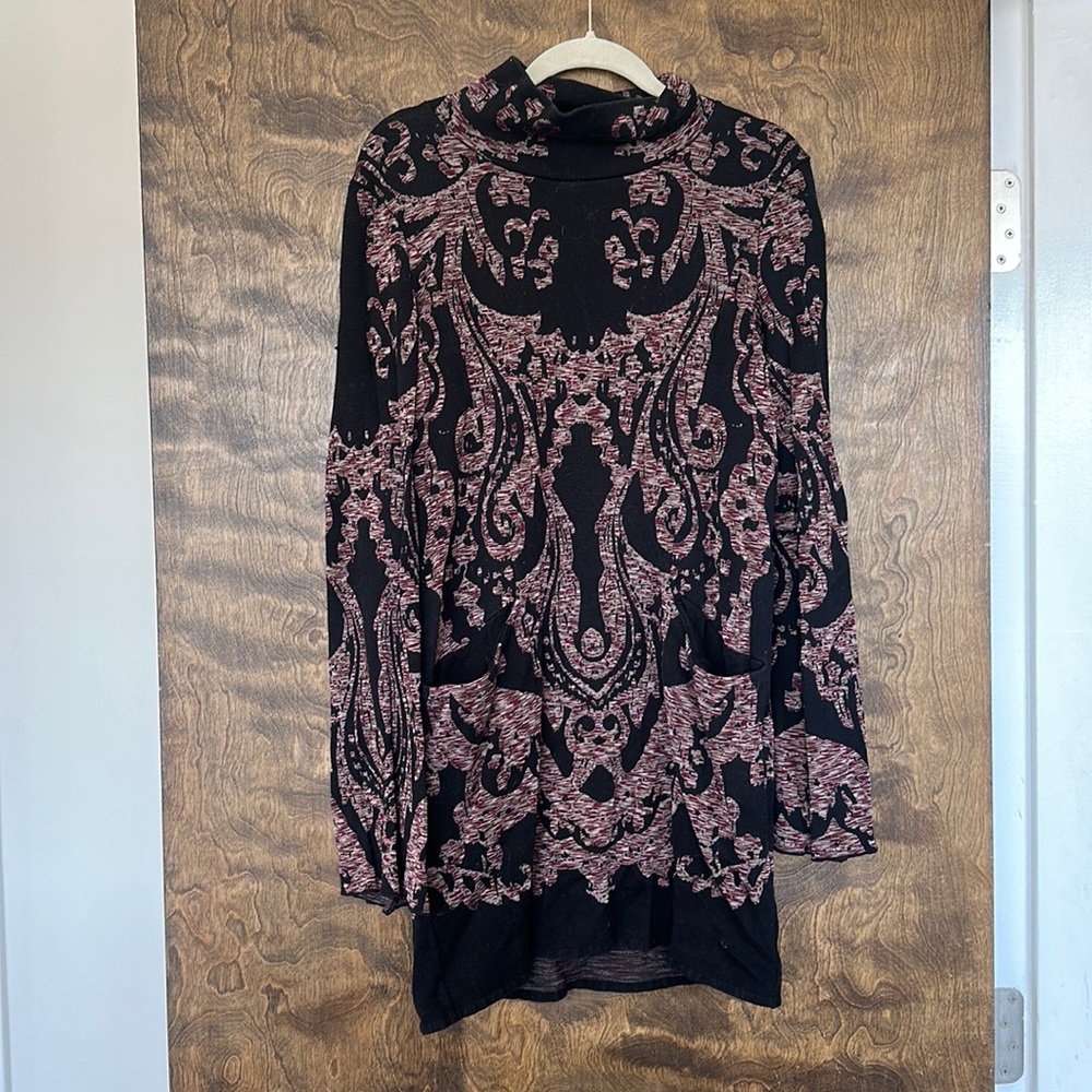 Free People Mock Neck Sweater Shift Dress